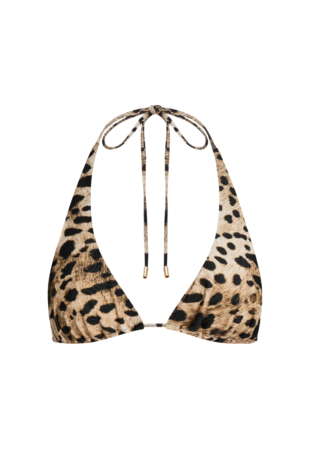Pietra Triangle Bikini Top - Leopard Print