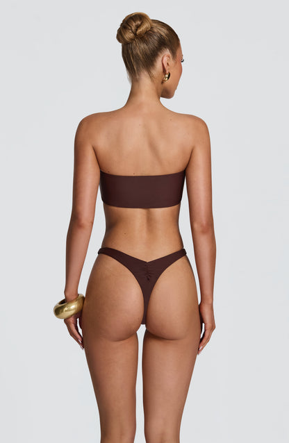 Brianna Bikini Bottom - Plum Brown