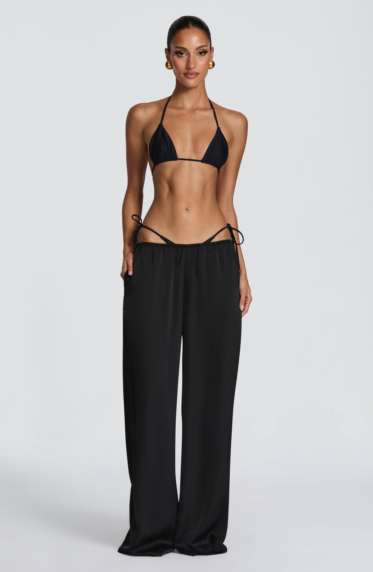 Suki Triangle Bikini Top - Black