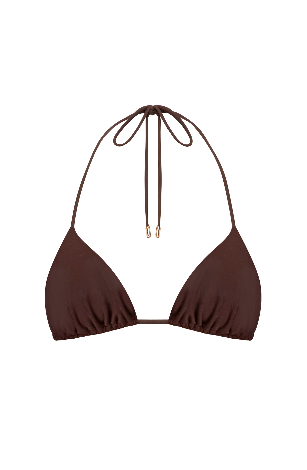 Suki Triangle Bikini Top - Plum Brown