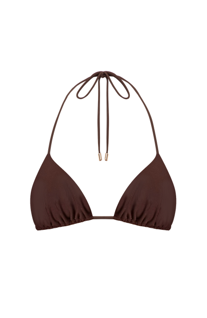 Suki Triangle Bikini Top - Plum Brown