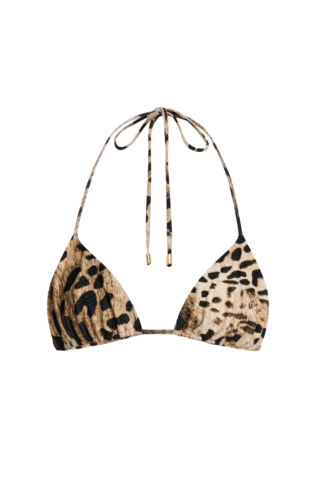 Suki Triangle Bikini Top - Leopard Print
